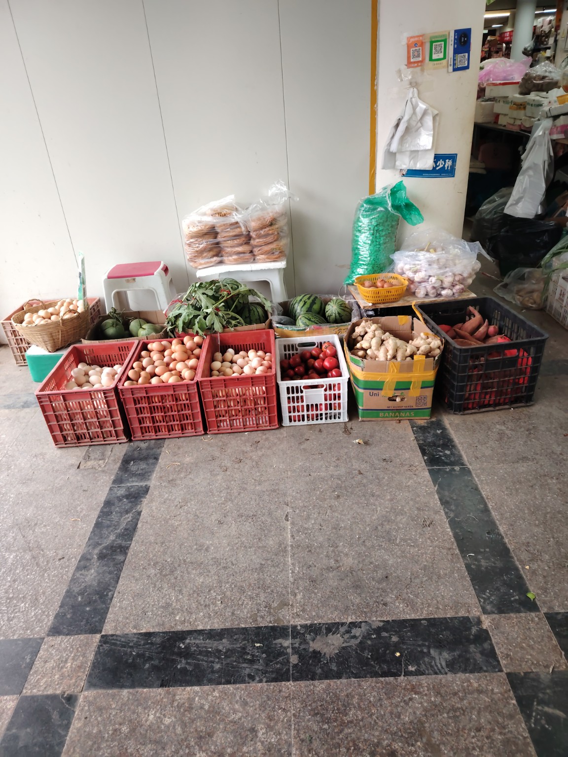 Egg stall in a Beijing local market